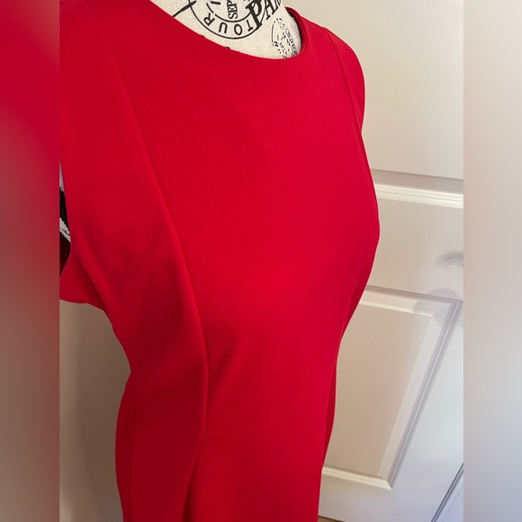 Calvin Klein Red Sheath Dress Size 10 - Picture 2 of 15